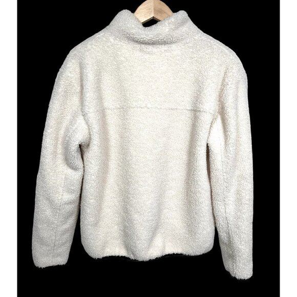 SOUL‎ CYCLE Cream Fleece full zip Jacket sz M - Picture 3 of 8